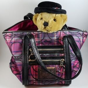 Coach Poppy Tartan Crossbody Handbag Purse / Tote